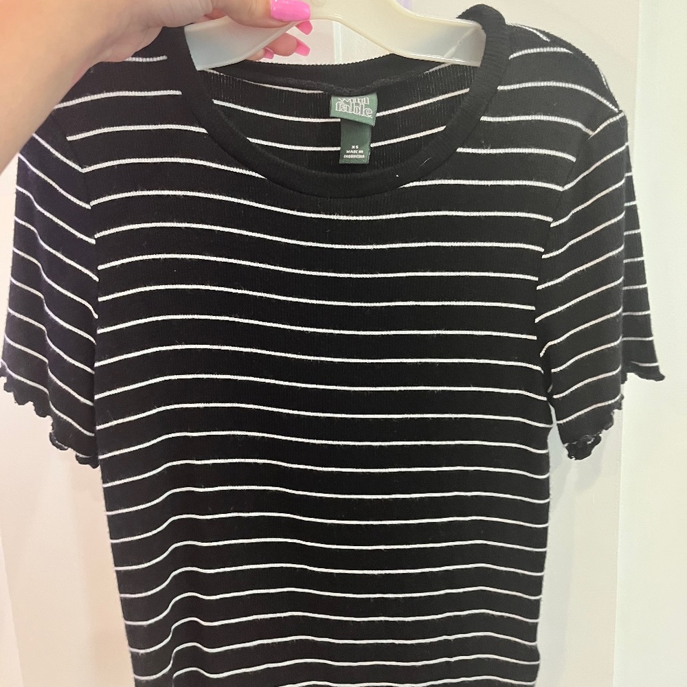 Wild Fable Cropped Striped Tee